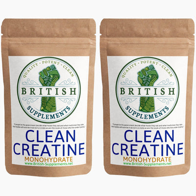 Clean Genuine Creatine Monohydrate, 1,186mg per serving - British Supplements