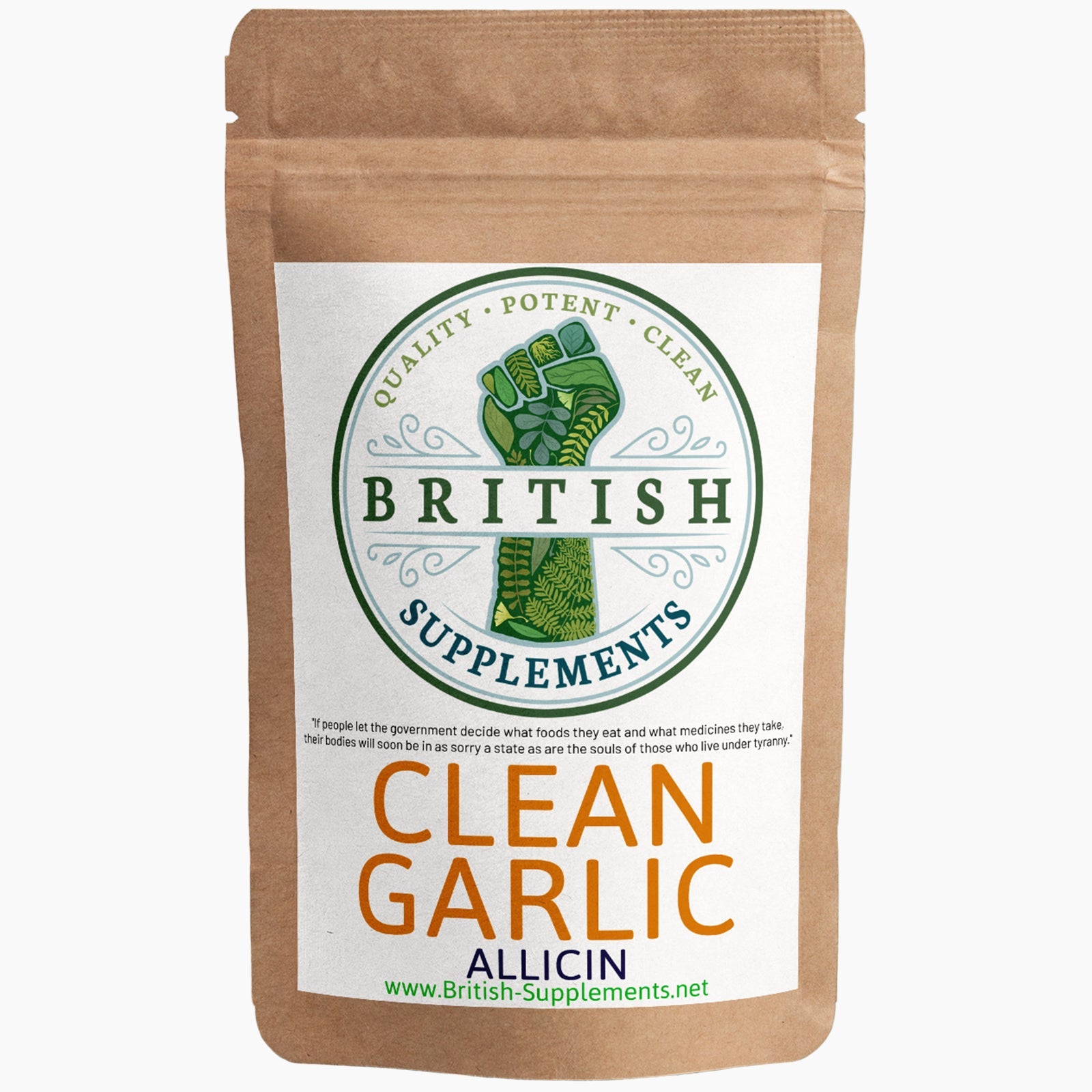 Clean Genuine Garlic Supplement British Supplements