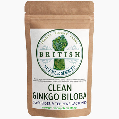 Clean Genuine Ginkgo Biloba Extract + Uptake Blend - British Supplements