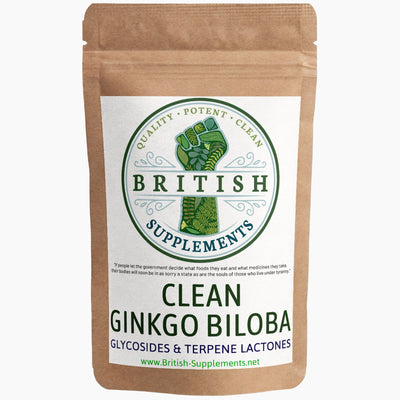Clean Genuine Ginkgo Biloba Extract + Uptake Blend - British Supplements