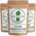 Clean Genuine Ginkgo Biloba Extract + Uptake Blend - British Supplements