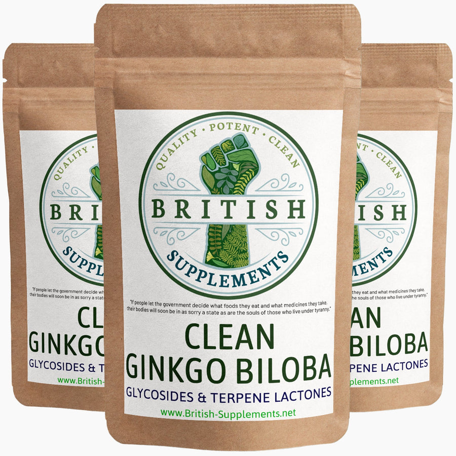 Clean Genuine Ginkgo Biloba Extract + Uptake Blend - British Supplements