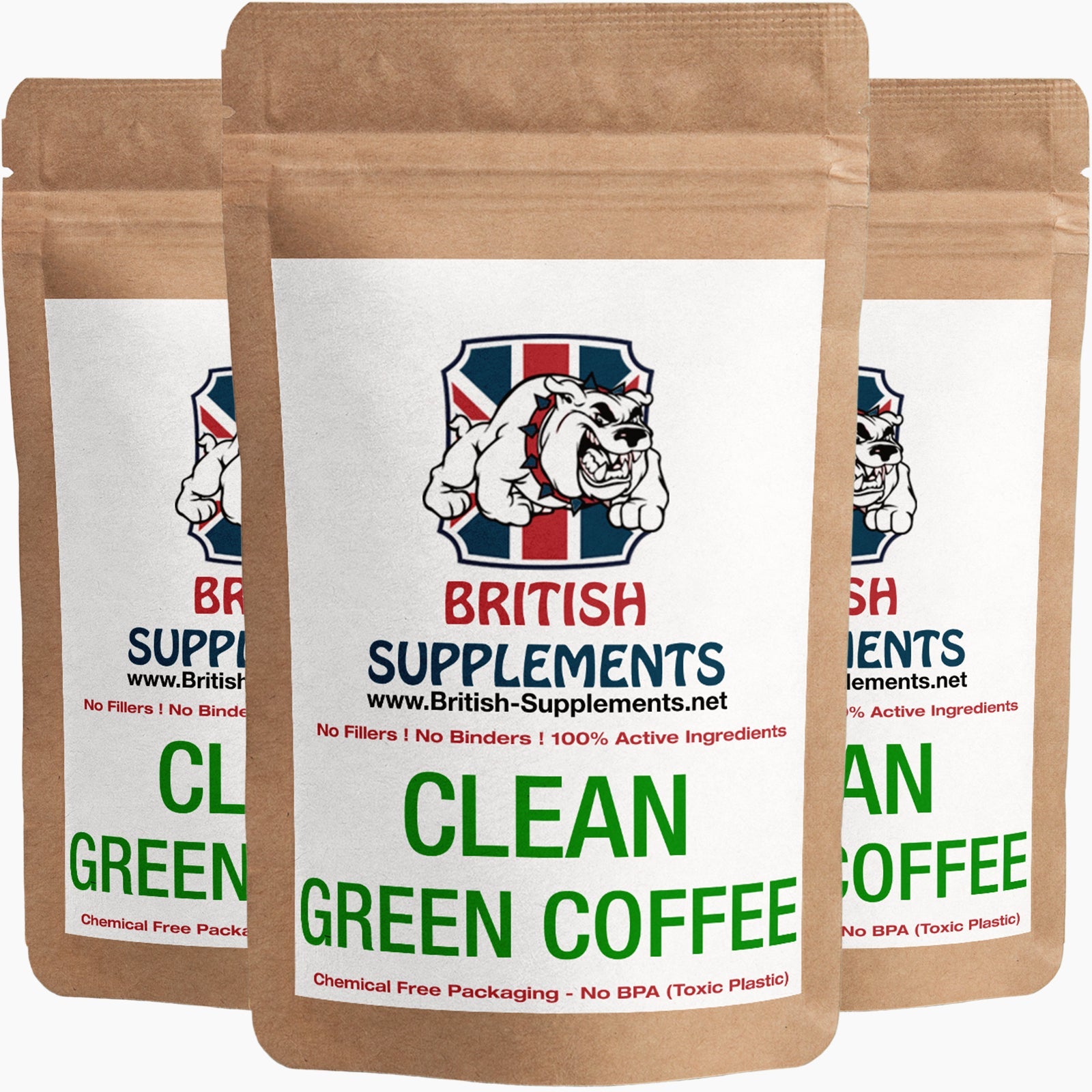 Clean Genuine Green Coffee Bean Extract 5,688mg Chlorogenic Acid 237mg - British Supplements
