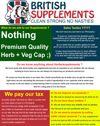 Clean Genuine Horny Goat Weed (Epimedium) + Uptake Blend - British Supplements