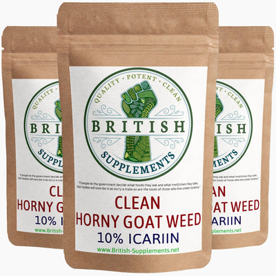 Clean Genuine Horny Goat Weed (Epimedium) + Uptake Blend - British Supplements