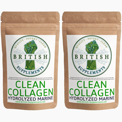 Clean Genuine Hydrolyzed Marine Collagen, Low DA 1,000-2,000 - British Supplements