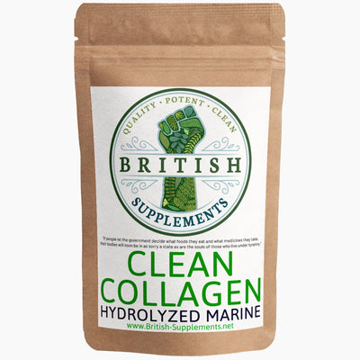 Clean Genuine Hydrolyzed Marine Collagen, Low DA 1,000-2,000 - British Supplements