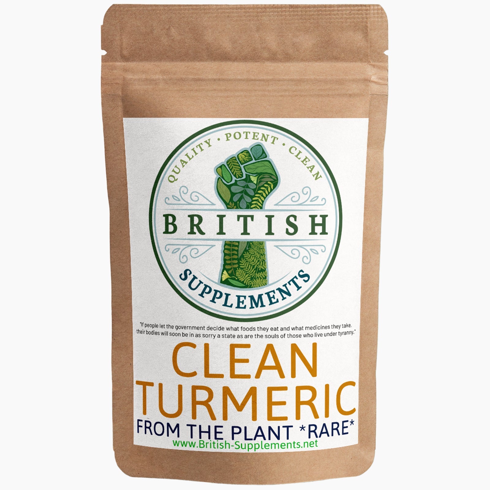 Clean Genuine Indian Turmeric Supplement British Supplements