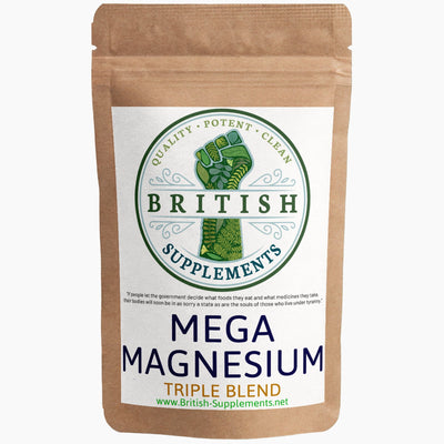 Clean Genuine Magnesium 1,404mg (Mega Mag) - British Supplements