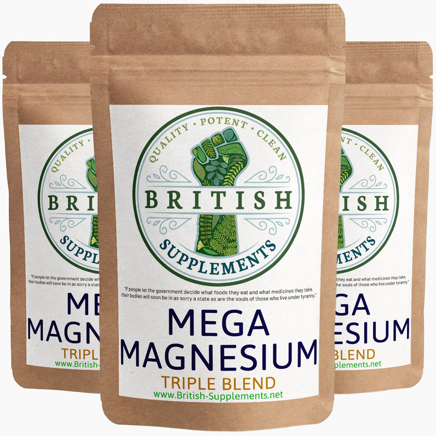 Clean Genuine Magnesium 1,404mg (Mega Mag) - British Supplements