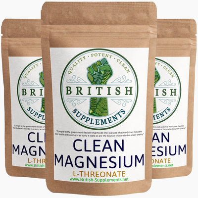 Clean Genuine Magnesium L-Threonate + Uptake Blend - British Supplements
