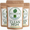 Clean Genuine MSM (Methylsulfonylmethane, Sulphar) 1,400mg Supplement - British Supplements