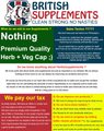 Clean Genuine MSM (Methylsulfonylmethane, Sulphar) 1,400mg Supplement - British Supplements