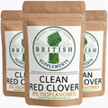 Clean Genuine Red Clover 8,814mg (Isoflavones 54mg) + Uptake Blend - British Supplements