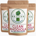 Clean Genuine Rhodiola Rosea Extract 238mg (1,428mg) (4% Salidrosides 9.52mg) - British Supplements