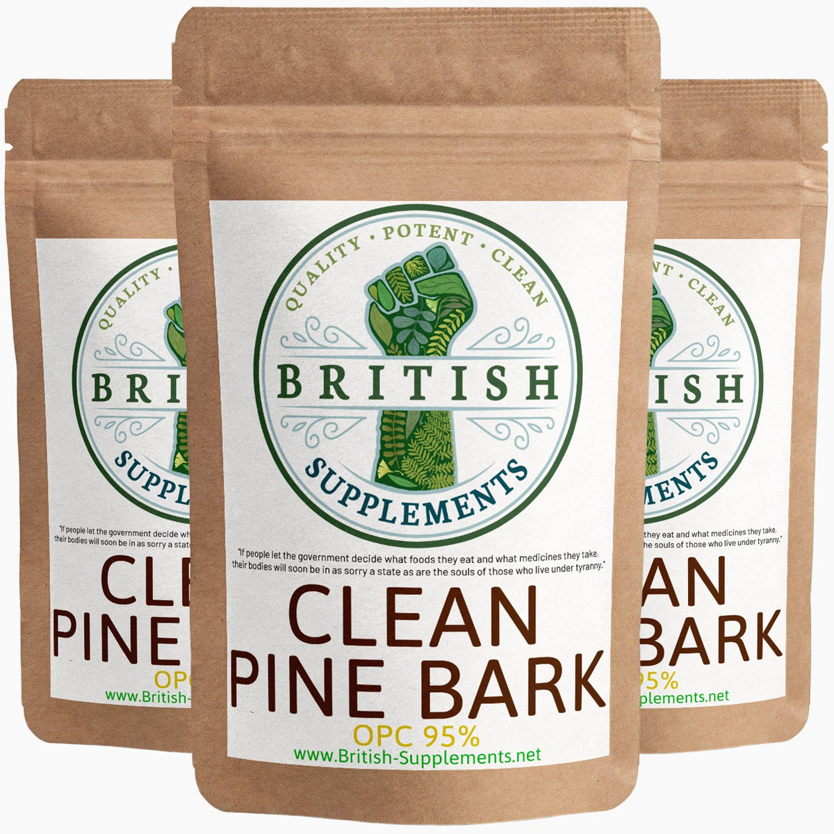 Clean Pine Bark OPC 95 British Supplements