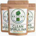 Clean Spirulina 671.4mg (60% Protein) + Uptake Blend - British Supplements