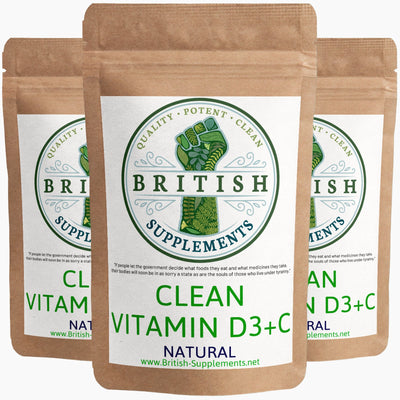 Clean Vitamin D3 + Natural Vitamin C - British Supplements