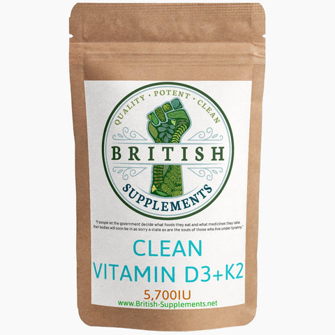 Clean Vitamin D+K (5,700IU) - British Supplements