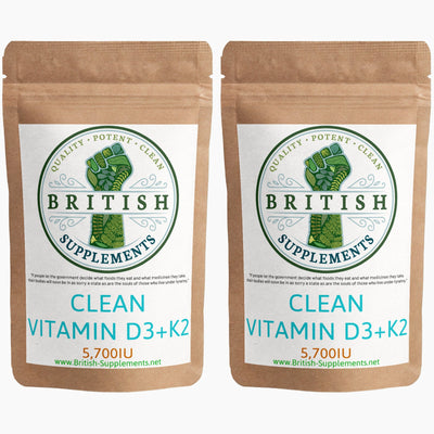 Clean Vitamin D+K (5,700IU) - British Supplements